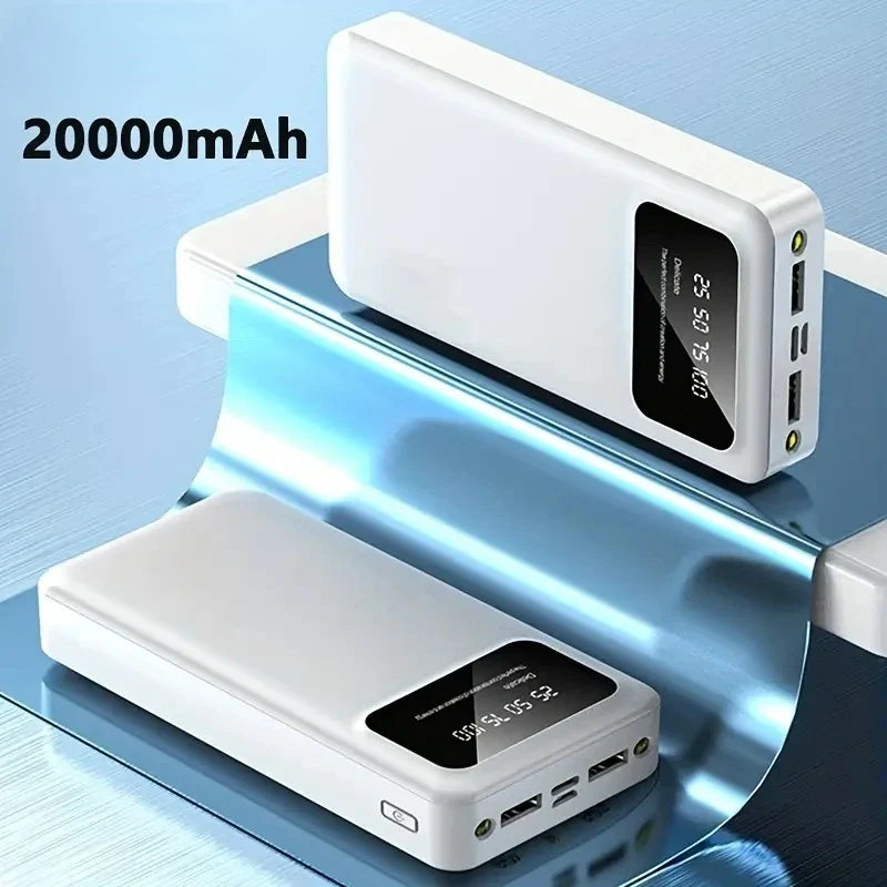 20000mAh Power Bank Super Fast Charging Battery High Capacity Digital Display Power Bank For iPhone Samsung Huawei Xiaomi