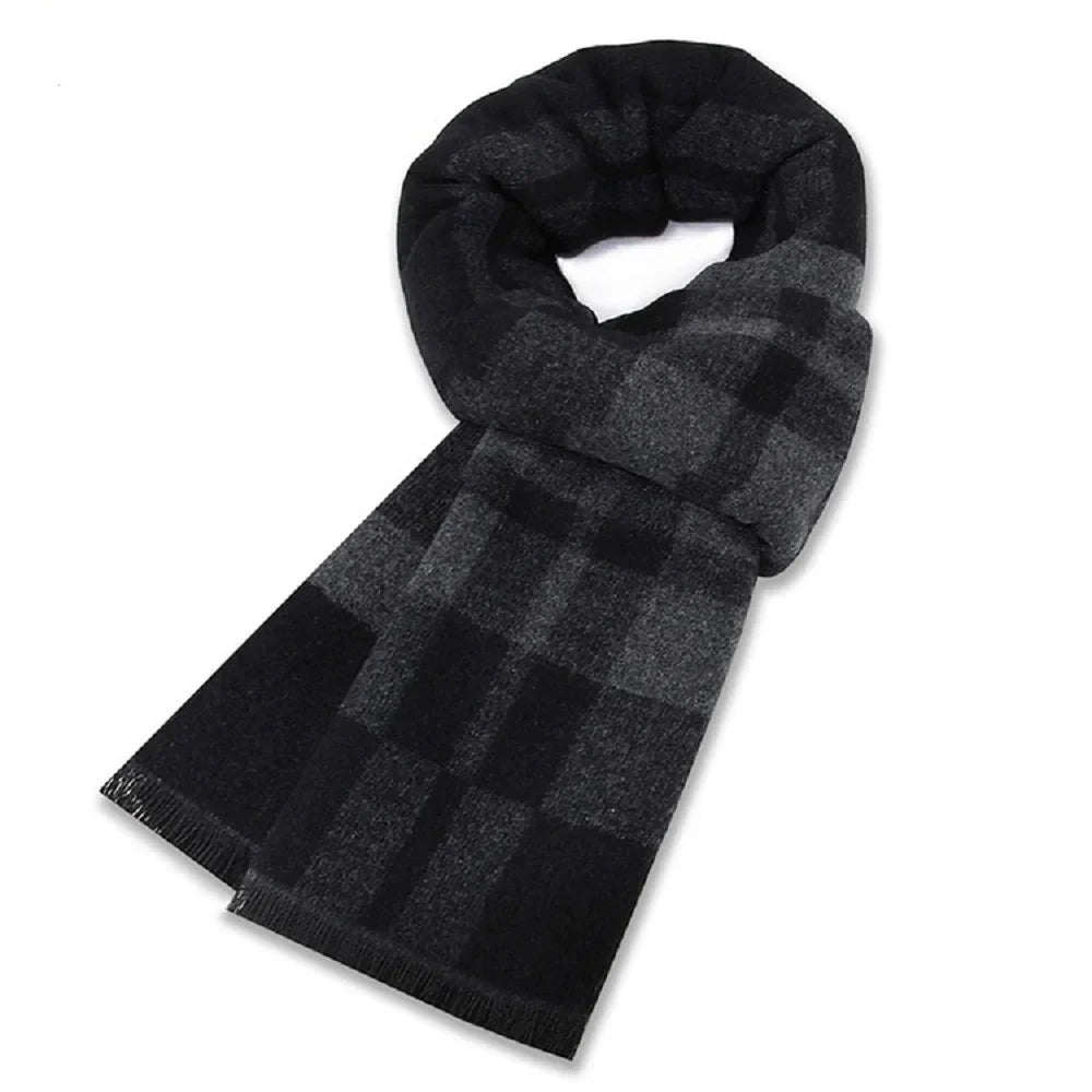 Luxury Men Scarf Winter Warm Neck Scarf For Men Scarves Casual Plaid Male Long Shawl Fashion Outdoor Shawls Man Muffler Gift