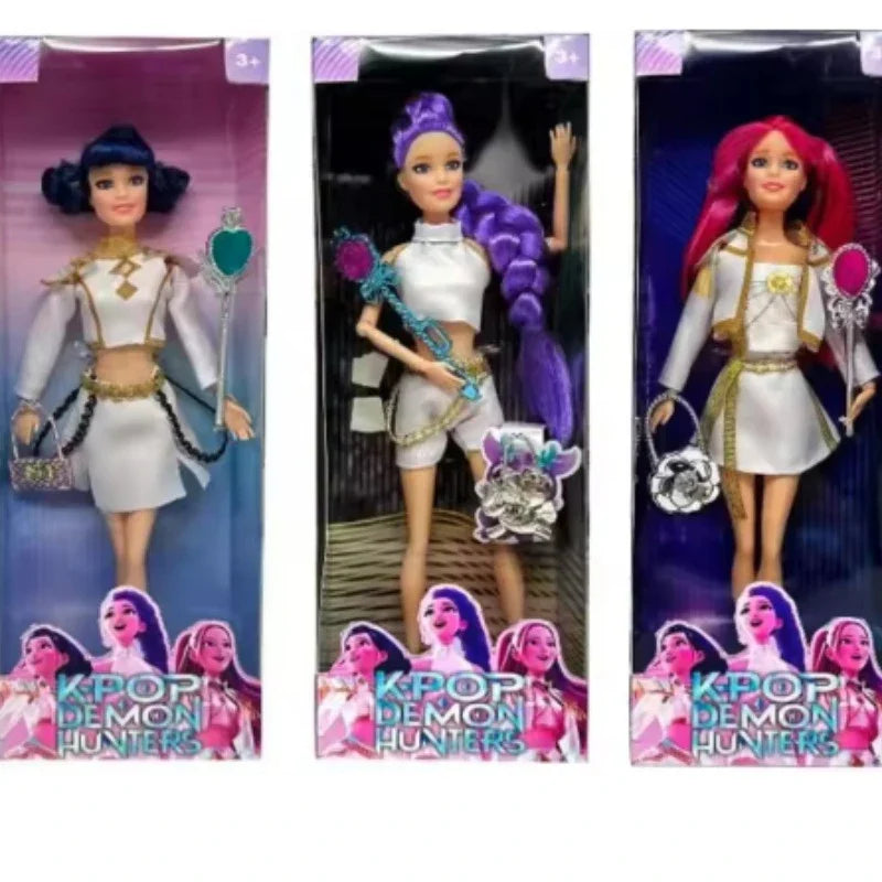 2026  30cm NEW Anime KPop Demon Hunters Doll Vinyl Toy Rumi Mira zoi Character vinyl mask figurine Birthday Gift Fan Club Gifts