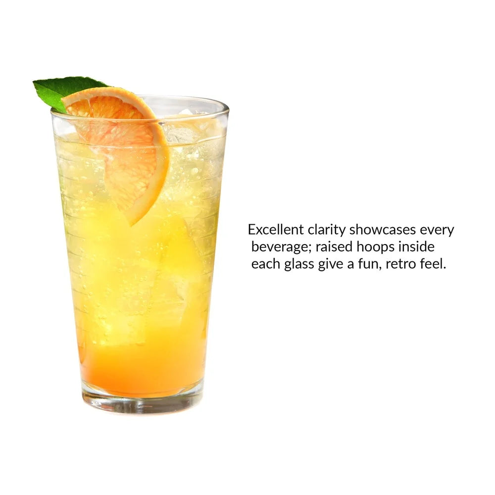 8-Piece Drinkware Set High-Quality Drinking Glasses Stackable Durable Dishwasher Safe Perfect Parties Home Bar Family Gatherings