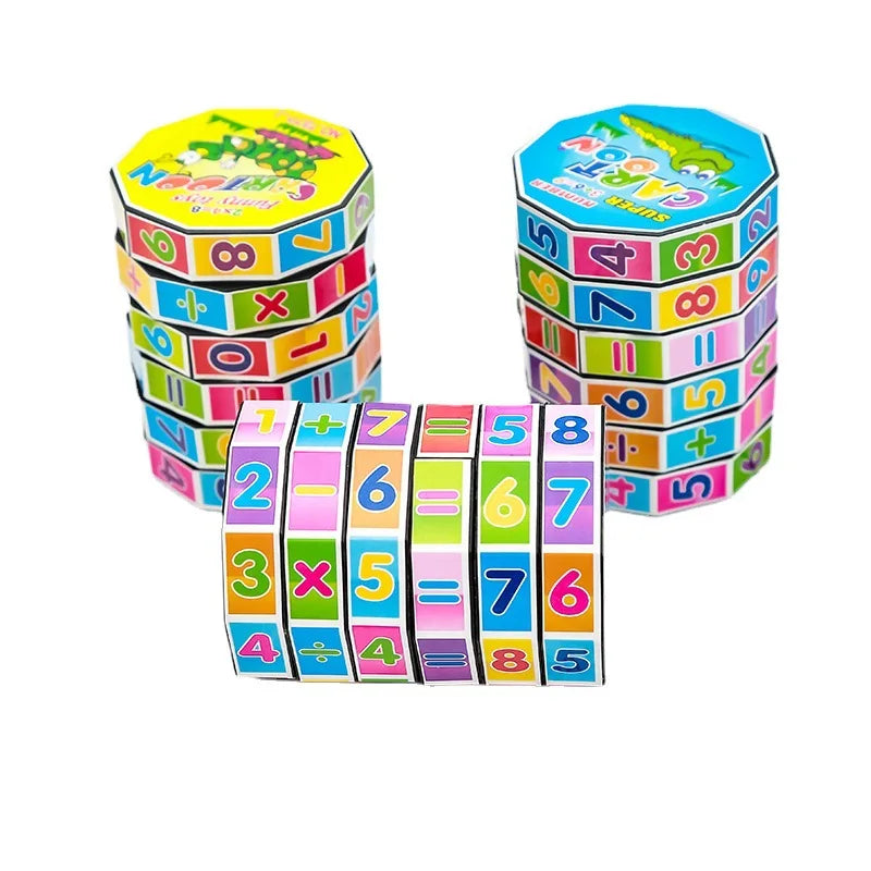 Children Mathematics Numbers Magic Cube Toy Montessori Puzzle Game Kids Learning Educational Math Block Calculate Game