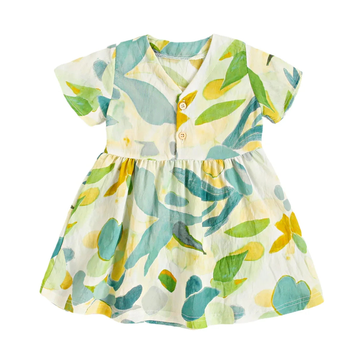 Sanlutoz Casual Short Sleeve Baby Dress Country Style Little Girls Dress Summer