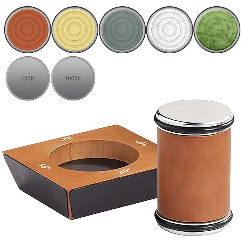 4 Angles Rolling Knife Sharpener Kit For Straight Edge Roller Knife Sharpening With Industry Diamonds Whetstone Chef Knife Set